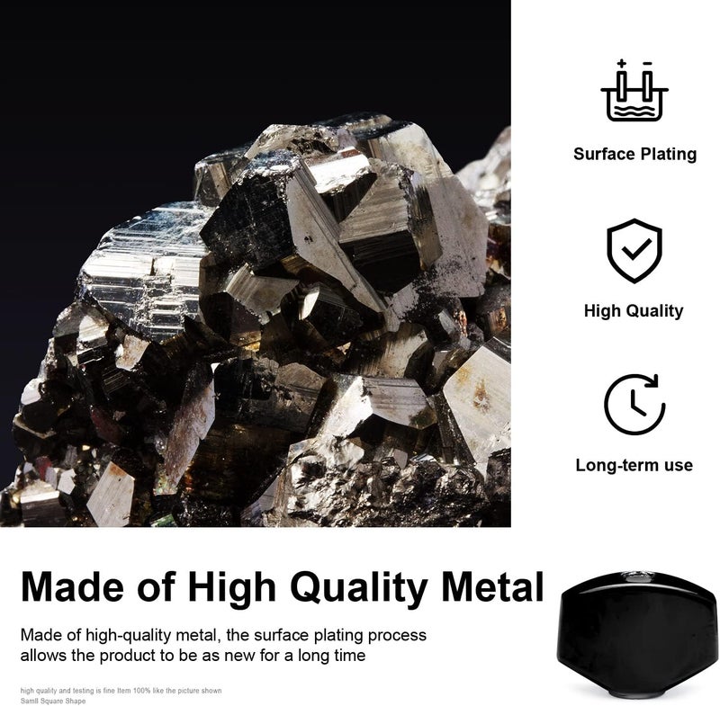 MAXCHEER 6PCS Metal Small Square Shape Guitar Tuning Peg Tuners Machine Head Replacemen Buttons knob Handle Tip (Black Small) - Image 5